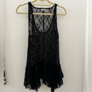 Free People intimately Tank Black tunic lace in XS